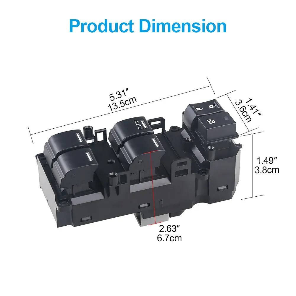 37 pins Power Window Switch For Honda Accord 2008-2012 35750-TB0-H01 35750-TA0-A02 Driver Side Master Window Switch Panel