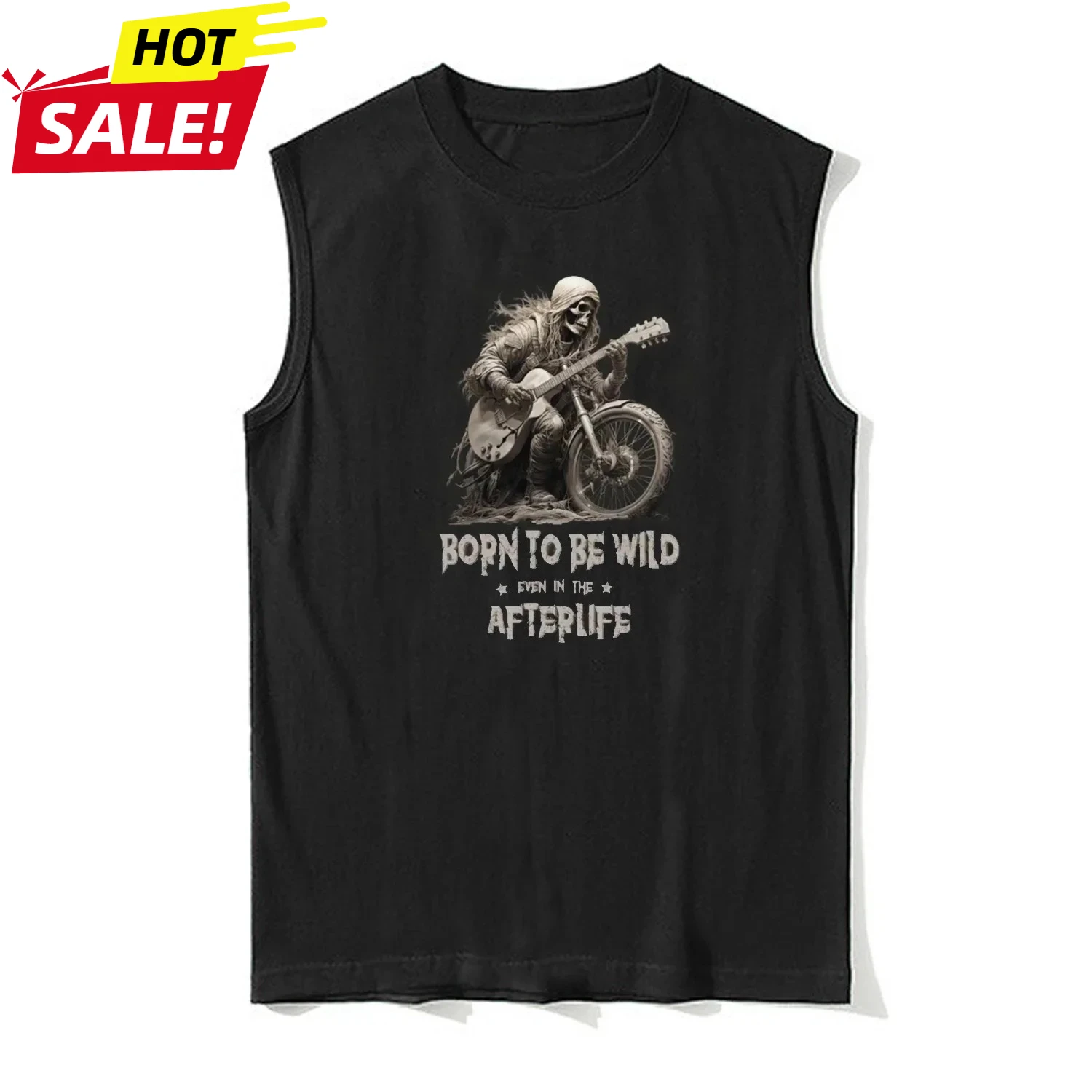 Skeleton Guitarist on Motorcycle 