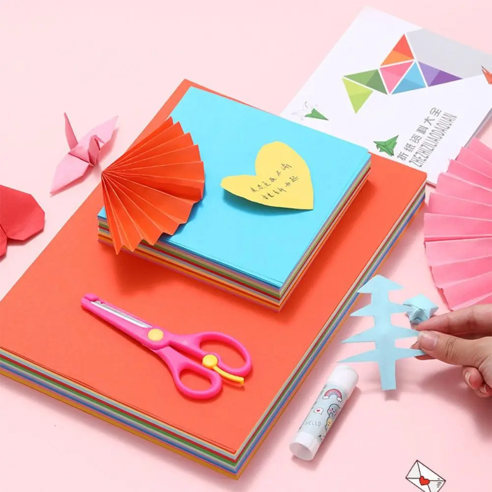 

50 Sheets Craft A4 Handmade Colored Paper Set 10 Colors DIY Handmade Origami Handcraft Montessori Origami Handcraft Paper Boys