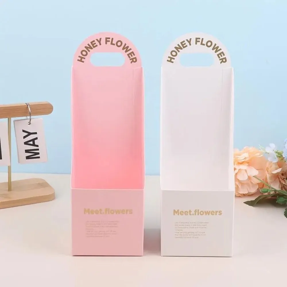 5 Stück Kreative Tragbare Faltbare Blumenbox Handgefaltete Mehrfarbige Blumen-Geschenkbox Dicke Karton-Bouquet-Verpackungsbox – Detail 3