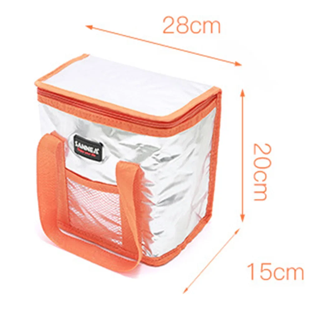 8L Aluminum Film Insulation Bag Picnic Bags Large Cooling Cooler Cool Bag Box Picnic Camping Food Ice Drink Bag