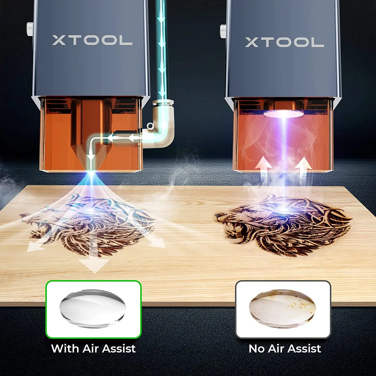 xTool Air Assist For xTool D1 D1 M1 Laser Engraver For Laser Cutter For Engraving Cutting Machine Tools 30 L/min Air Output