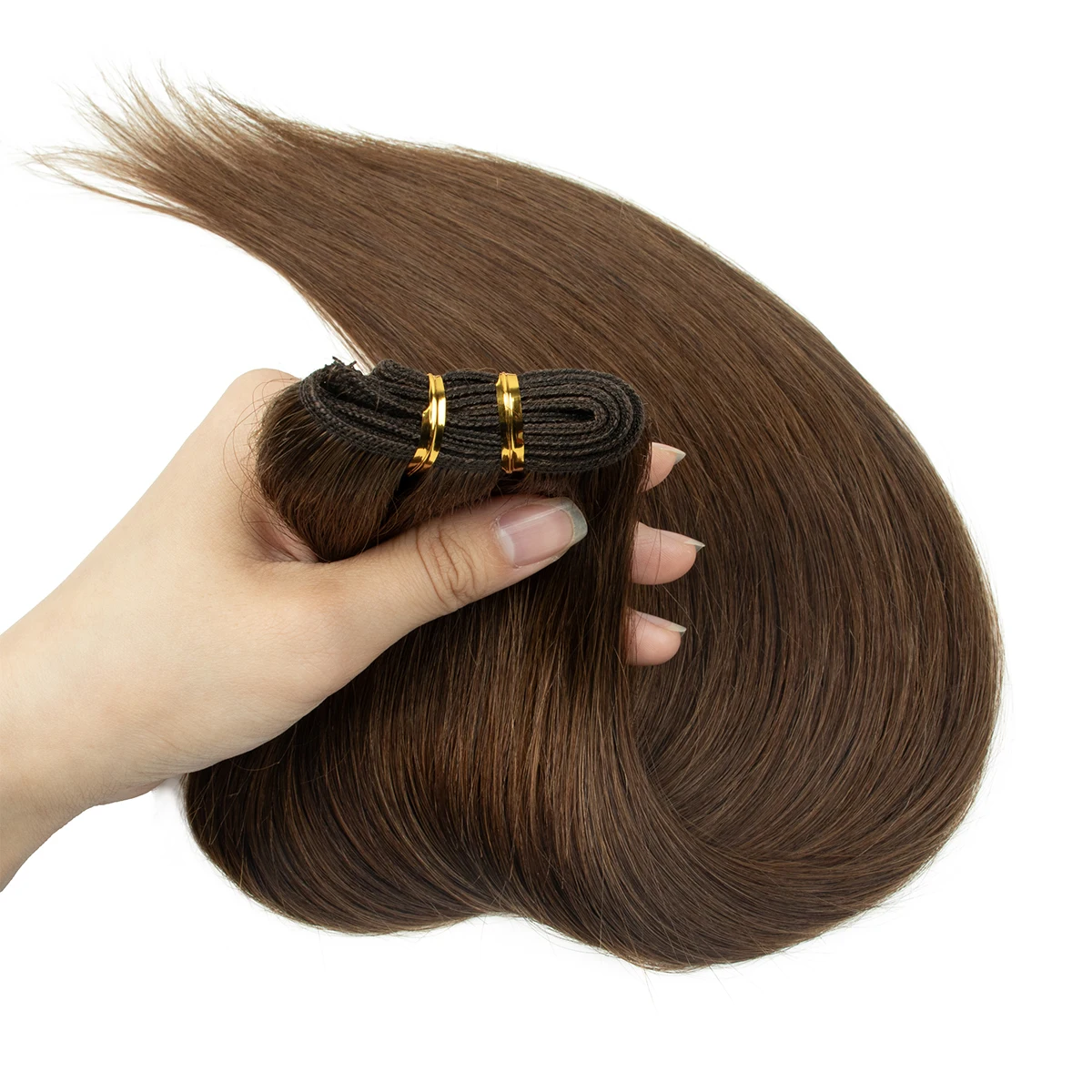 Rambut Manusia Lurus Halus Jahit Brasil dalam Mesin Bundel Rambut Manusia Remy 16 ", 20", 24 "Inci 50G/Bundel