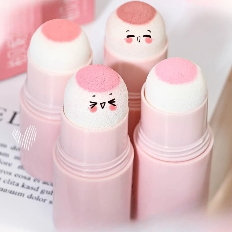 

Yunrou Soft Fog Blusher Stick Natural Pink Color Blusher Stick Face Blusher Patting Powder Blushers for Cheeks Cute Korean Style
