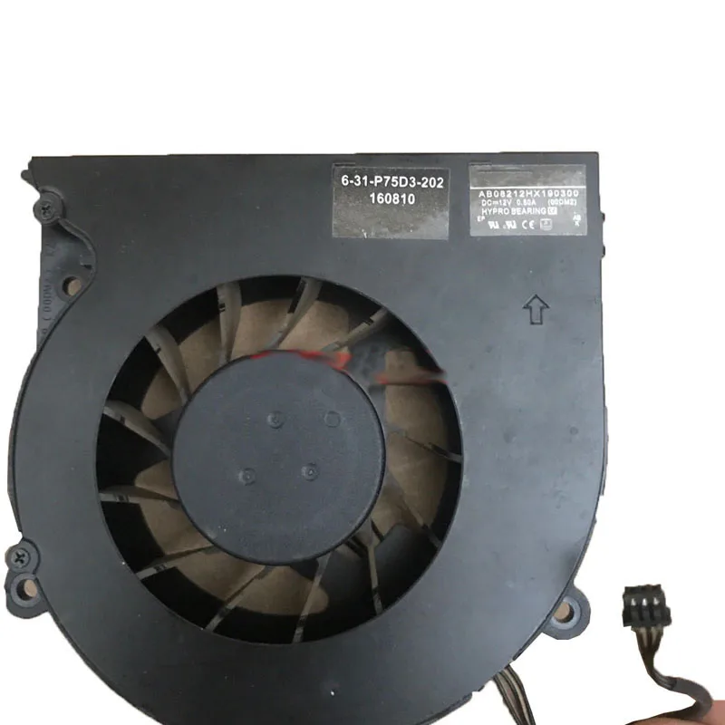 

Вентилятор процессора ноутбука для CLEVO P870 P870DM2 P870DM3 P870KM P870TM P870FM 6-31-P75D3-202 AB08212HX190300 (00DM2) GX10 GX8 GX9 DC12V