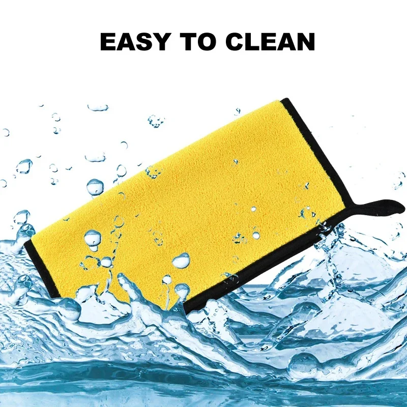 Microfiber Towel Car Interior Dry Cleaning Rag for Car Washing Tools Auto Detailing Kitchen Towels Home Appliance Wash Supplies image 3