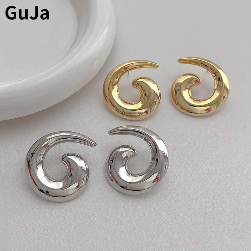 

Fashion Jewelry 2024 Trend New Design Metal Big Sprial Earrings For Women Party Gifts Cool Fine Ear Accessories Hot Selling