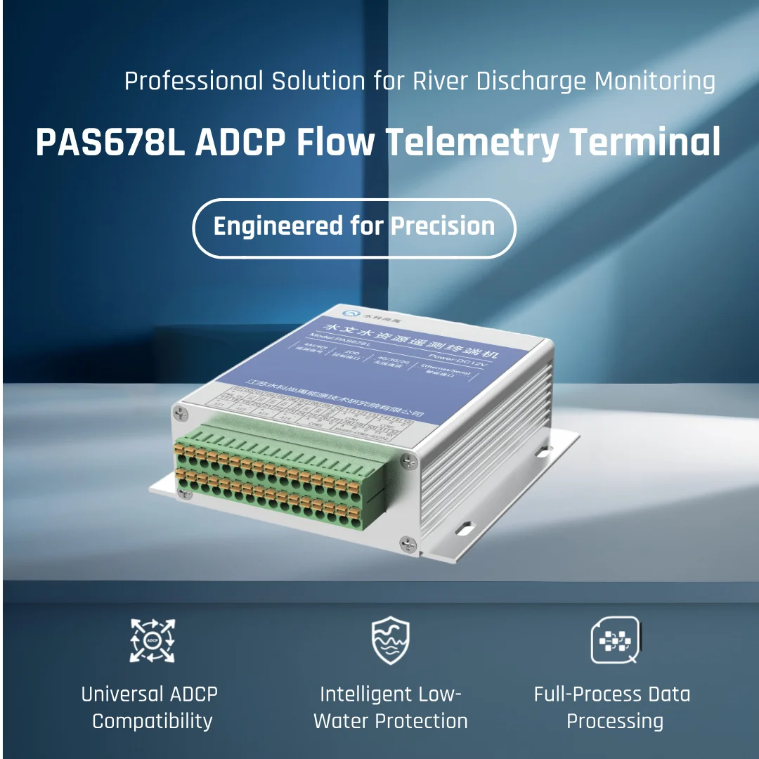 PAS678L Terminal de medición de descarga de río profesional Telemetría de flujo ADCP Red de comunicación de algoritmo inteligente