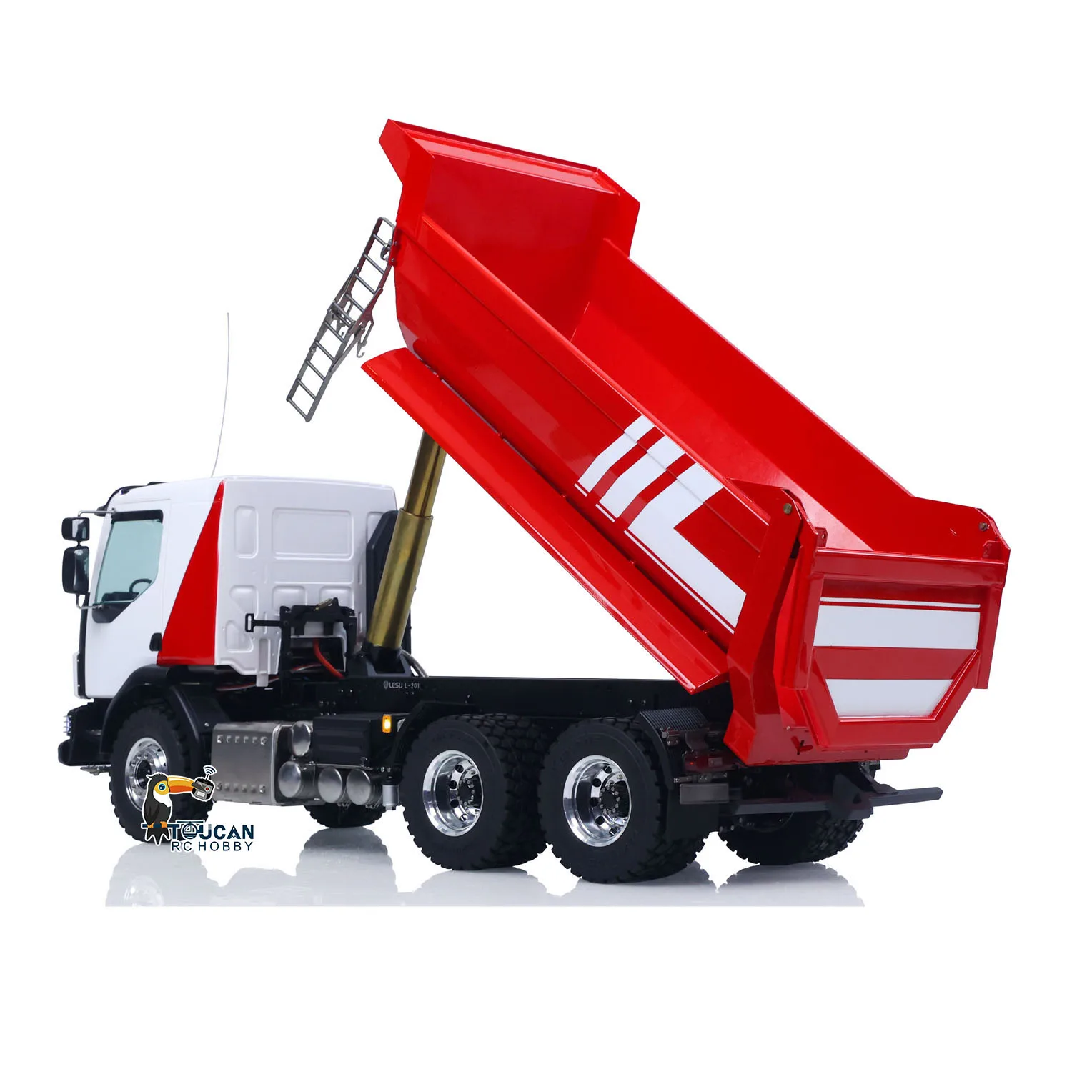 LESU 1:14 الهيدروليكية RC شاحنة قلابة 6x6 RTR التحكم عن بعد قلابة سيارات 2-Speed علبة التروس قفل تفاضلي نماذج الهيكل المعدني #4