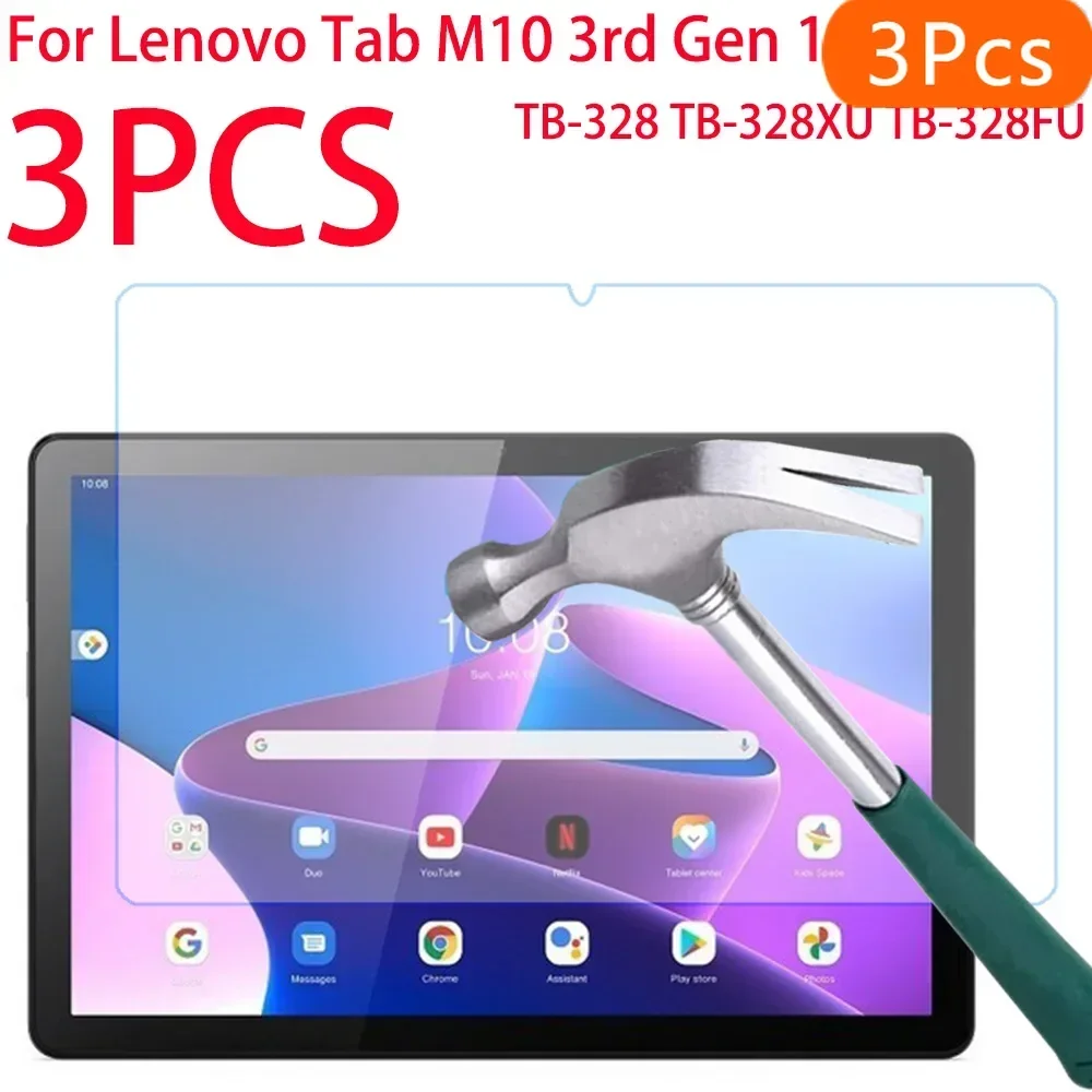 3 шт. Защитная пленка из закаленного стекла для Lenovo Tab M10 Gen 3 2022 M10 3-го поколения 10,1 дюйма TB-328 TB-328FU XU Защитная пленка