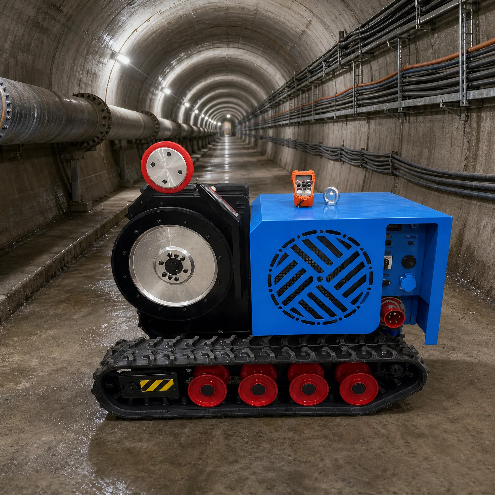 Parking Structure Demolition Hydraulic Diamond Wire Saw Machine 22kW Track Multi-Level Concrete Low Maintenance Cost