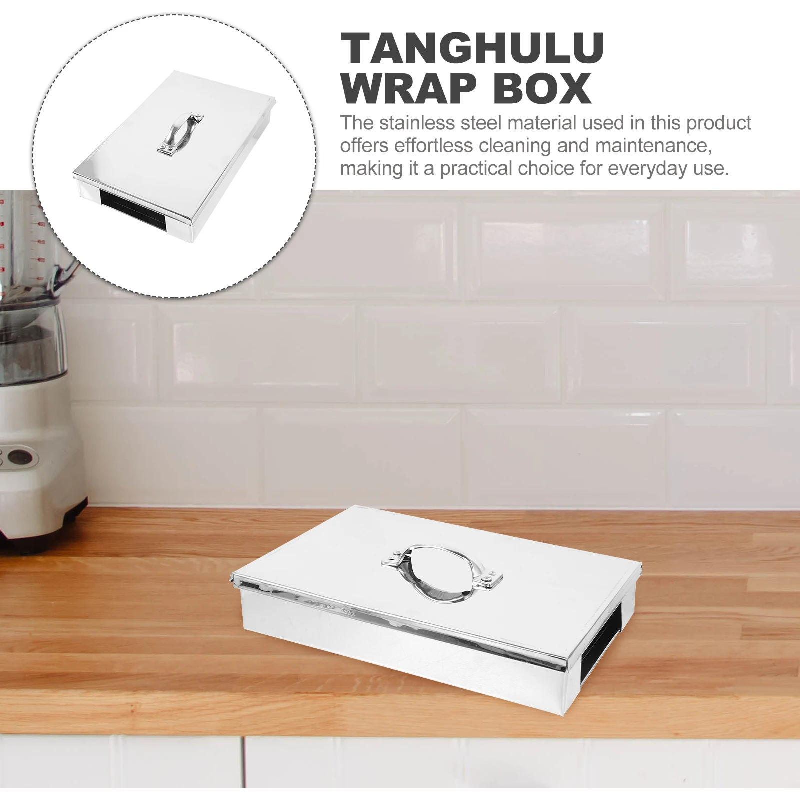 

Durable Stainless Steel Rice Paper Box With Lid Tanghulu Making Container Metal Storage Case For Snacks And Treats Baking Tray