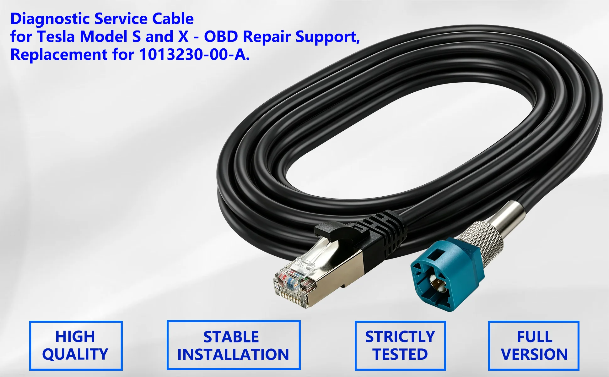 Für Tesla Diagnose-Ethernet-Kabel HSD zu RJ45 für Model S 3 X Y Toolbox Programmierung OEM 1013230-00-A 100BASE-TX – Detail 3