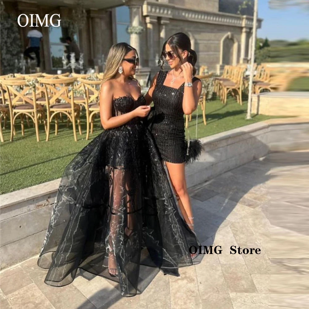 

Black A Line Organza Lace Prom Dresses Sexy Sweetheart Puff Skirt African Women Party Formal Evening Gowns Robe de soiree