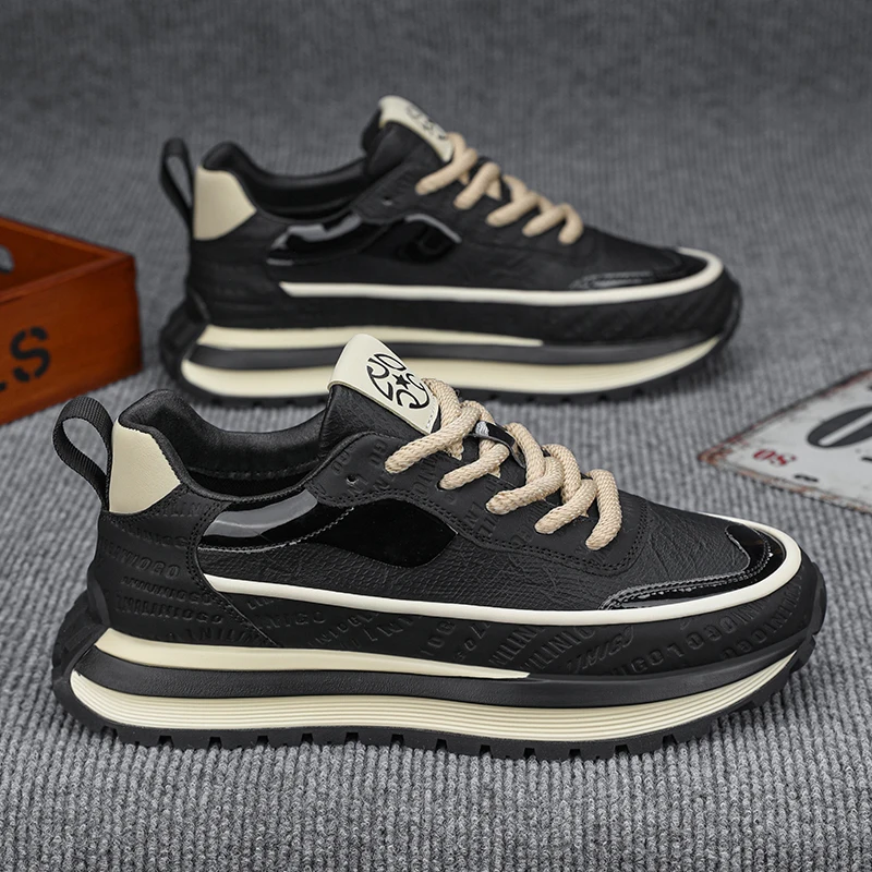 

2025 г., новые кроссовки высокого качества, увеличивающие рост, модная мужская классическая повседневная обувь, маленькие белые туфли, туфли-карго, туфли для доски