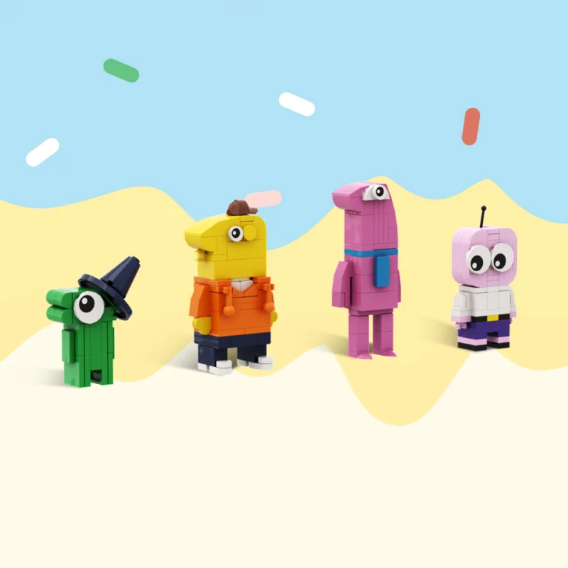 

182 шт. MOC улыбающиеся друзья Brickheadz наборы строительных блоков мультфильм аниме милые фигурки модель кирпичи собирать игрушки детский рождественский подарок