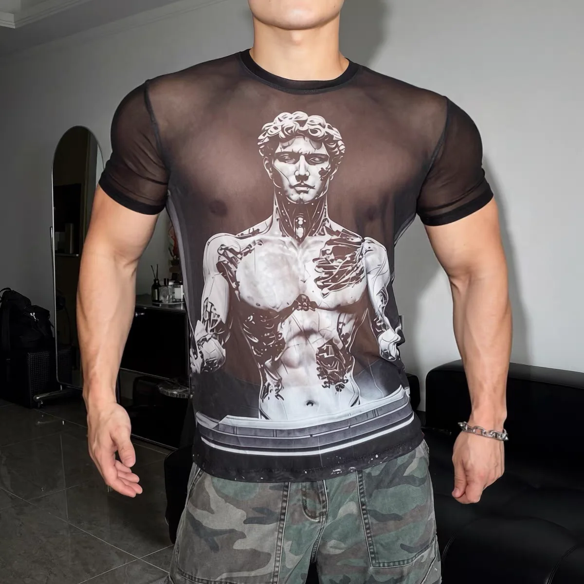 Sexy doorschijnende mesh tankt - Tank Top Muscle recensie en prijs