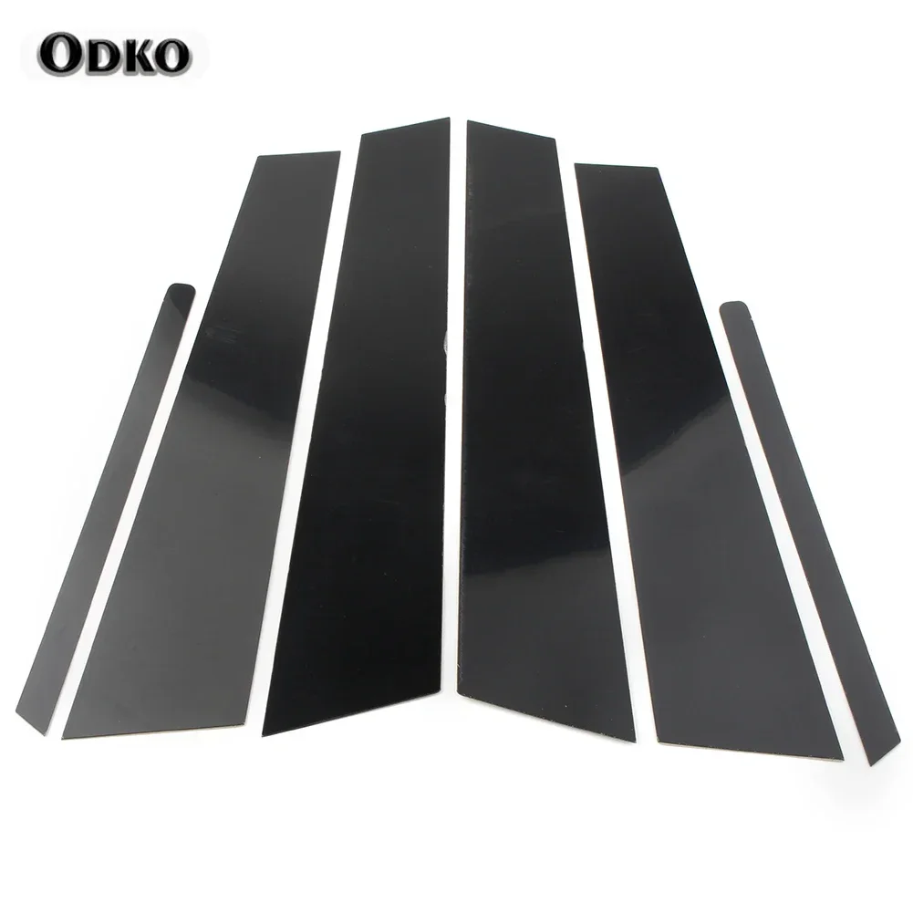 For KIA Optima 6Pcs Car Door Window Pillar Posts Trim Covers Sticker 2011 2012 2013 2014 2015