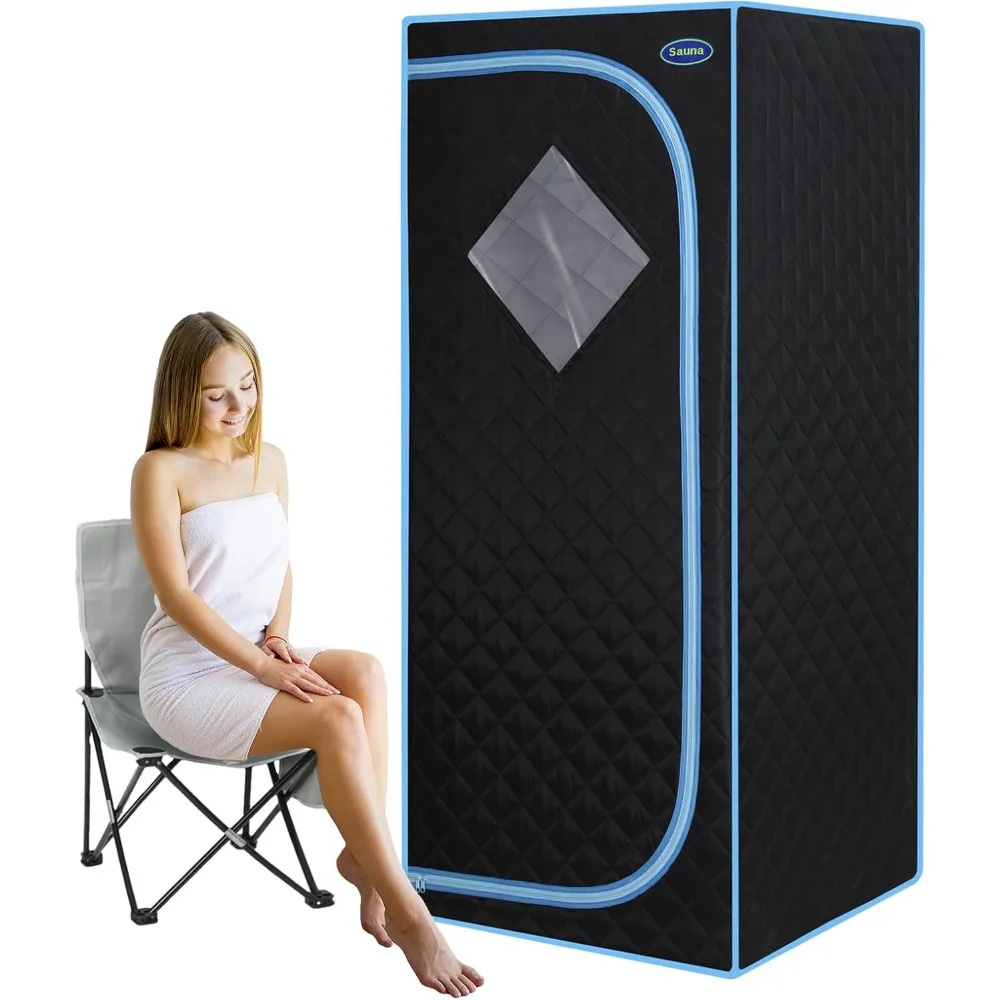 

Portable Infrared Sauna Tent for Home Spa Personal Indoor Sauna Box with Adjustable Heat Settings, Foldable Chair, Heated Foot