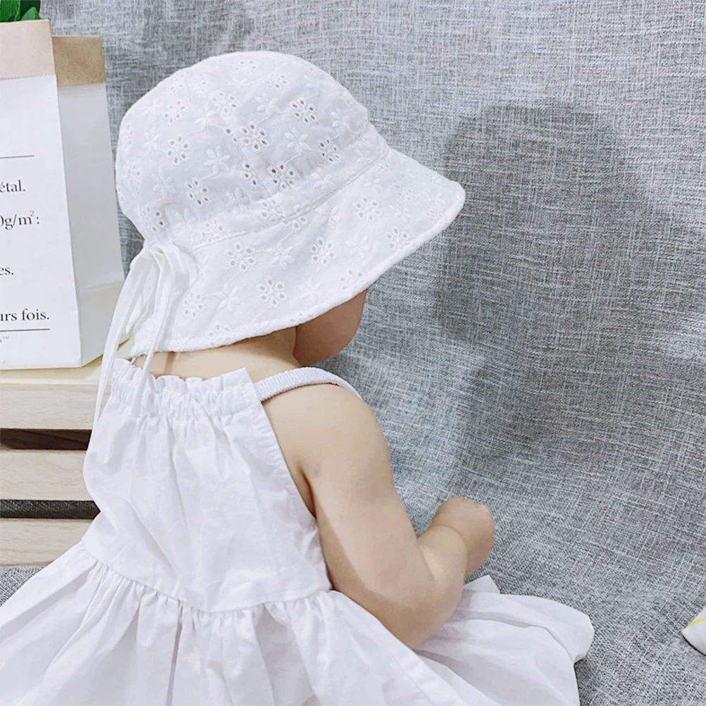 

Baby Cotton Fisherman Hats Breathable Sunscreen Toddler Headwraps Lace Newborn Caps Summer Visor Infant Care Baby Hat