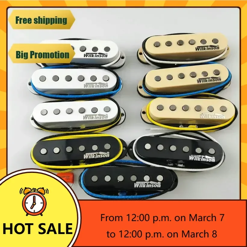 

Q-X Music Store-Wilkinson WVS Ainico5 Single coil Pickups Guitar Parts Apply to ST Guitar + Orange 473 100 capacitor