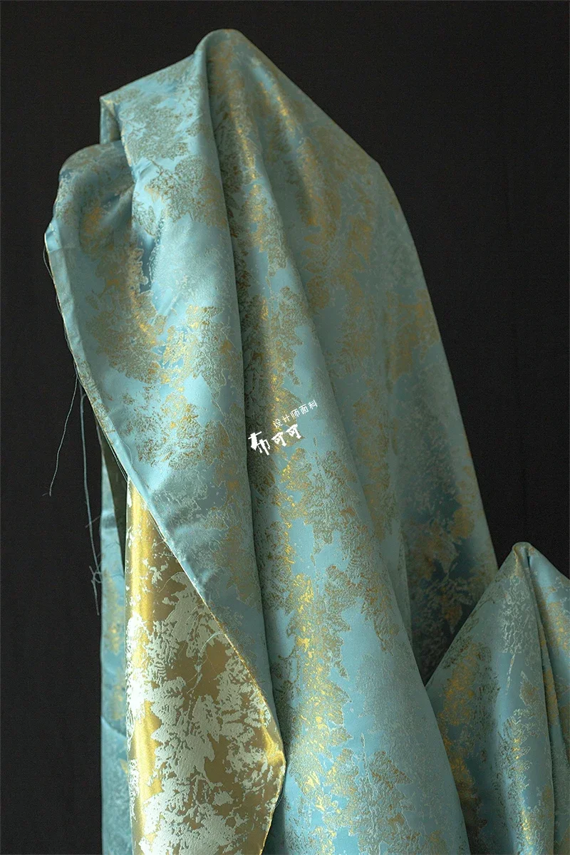 

Двусторонняя жаккардовая ткань с текстурой цветов в стиле ретро в стиле шинуазри, ткань для одежды, швейные метры «сделай сам», полиэстер, материал