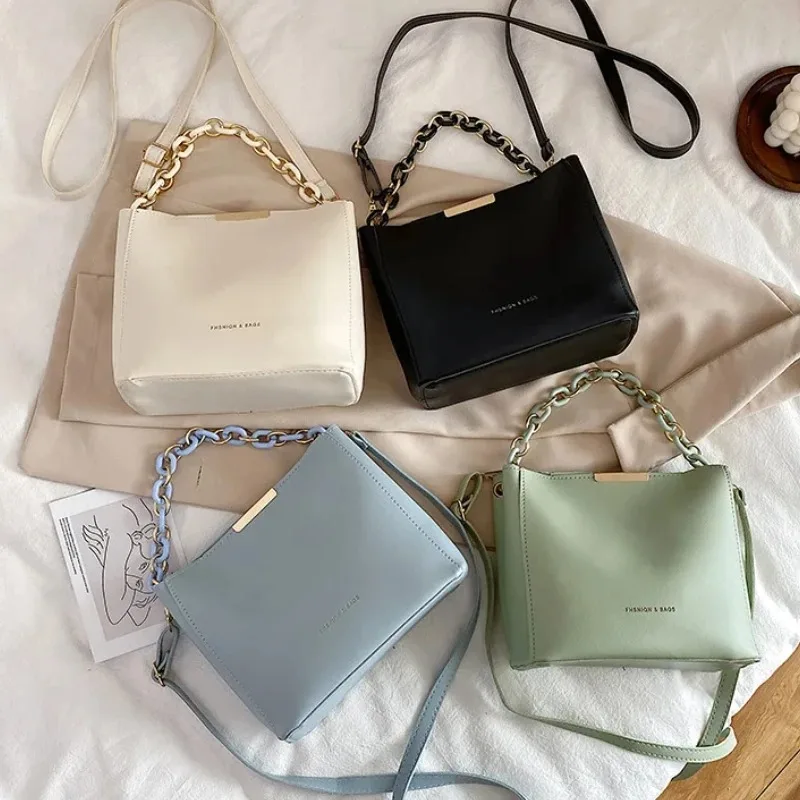 

Korean Version of Women's Bucket Bag New Trendy Spring Girl Single Shoulder Crossbody Bag Cute and Simple Commuting Women's Bag