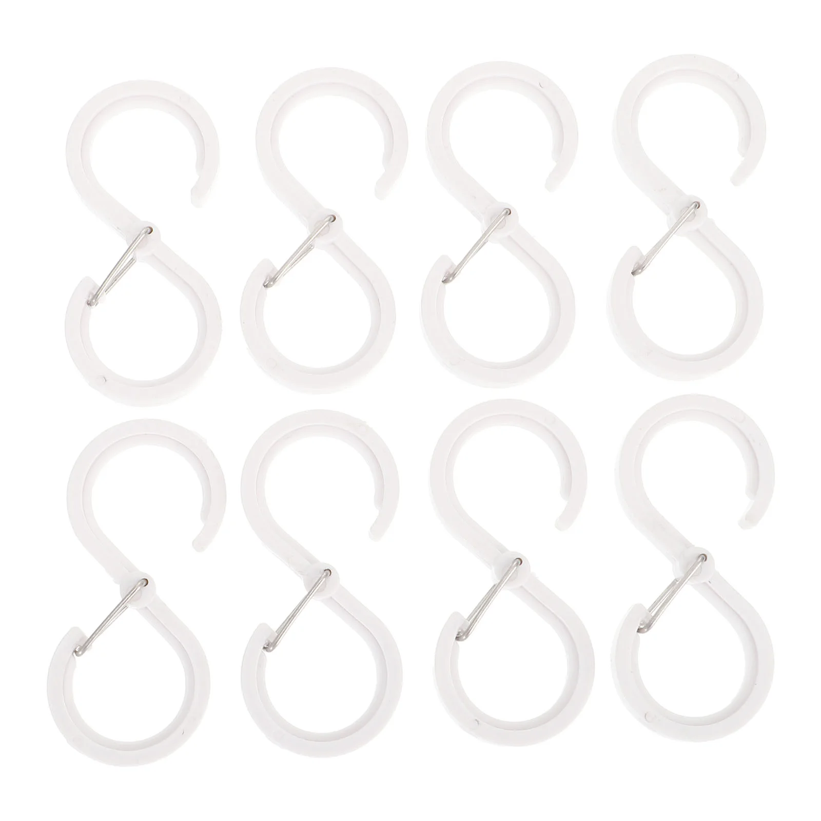 

8 Pcs Hook up Spoon Hooks Non-deforming Wardrobe Household Punching Shaped Clothes S-shaped Pp