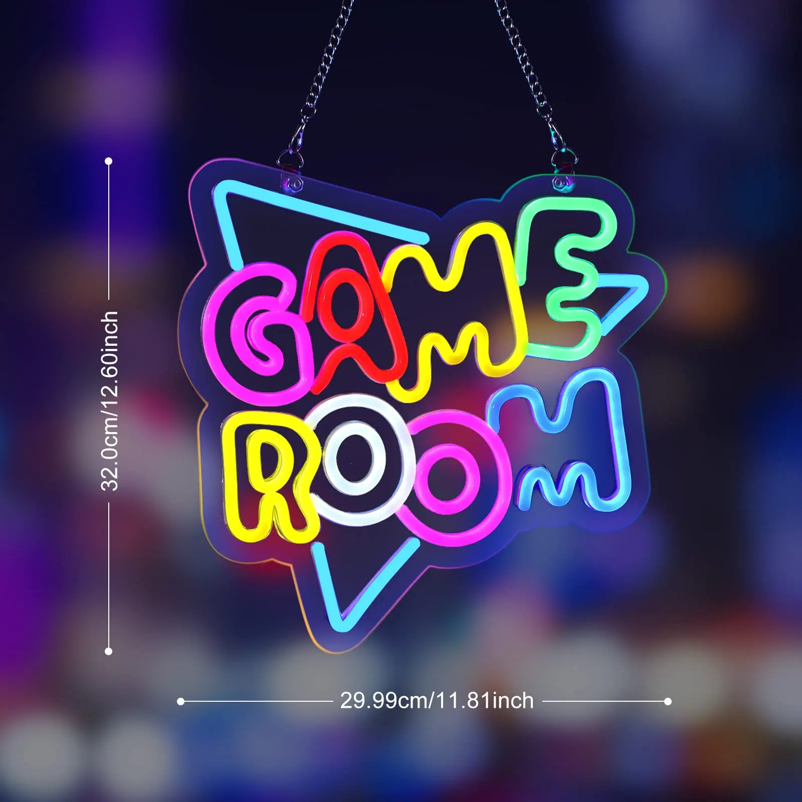 Game Room Neon Sign LED Light Home Bar Men Games Recreation Wall Party Birthday Bedroom Bedside Porch Decoration Gifts