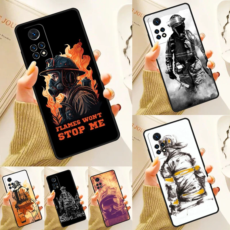 Fire Fighter Hero Case For Samsung Galaxy S24 Plus S23 S20 S21FE Lite S22 Ultra Note 20 S8 S9 S10 Phone Coque