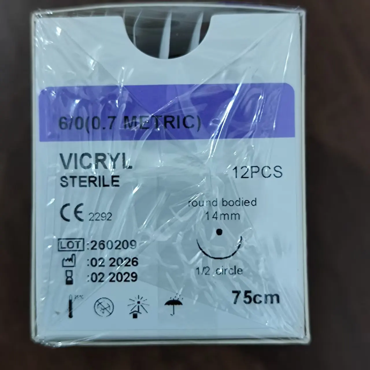 12 Stück Nahtfaden Haustier Hund Verwenden Sie 75 cm mit Nadel 1/0 2/0 3/0 4/0 5/0 Lehrklinik Krankenhausübungen – Detail 5