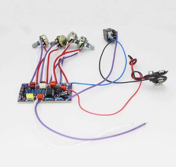

DIY Bass Bass with Built-in Active Circuitry 3-band EQ Preamp Board for Fender Standard Jazz Bass