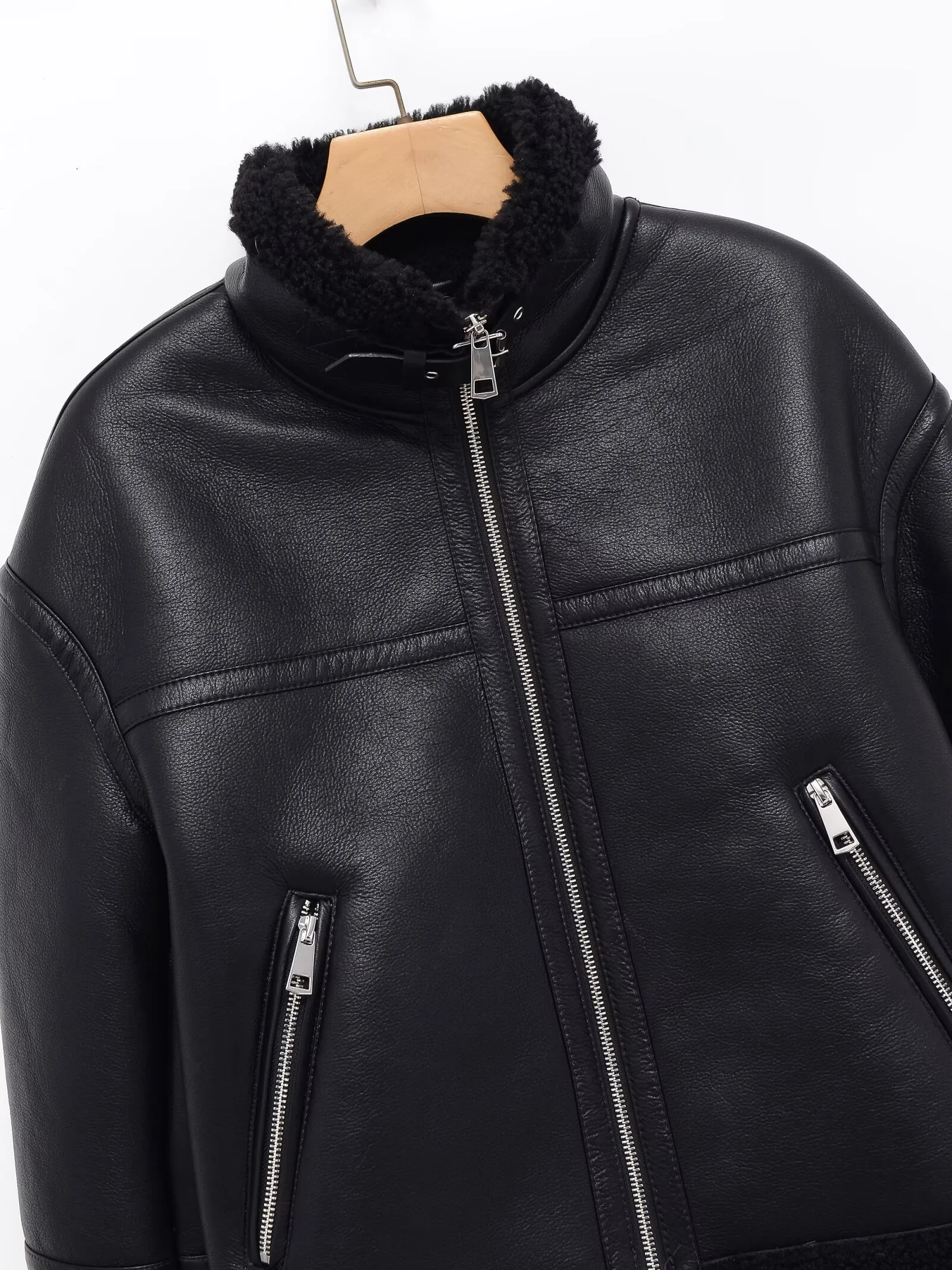 2025 Herbst Neue Damen Casual Modische Vielseitige Stehkragen Doppelseitige Fleece Warme Jacke/Leder Mantel