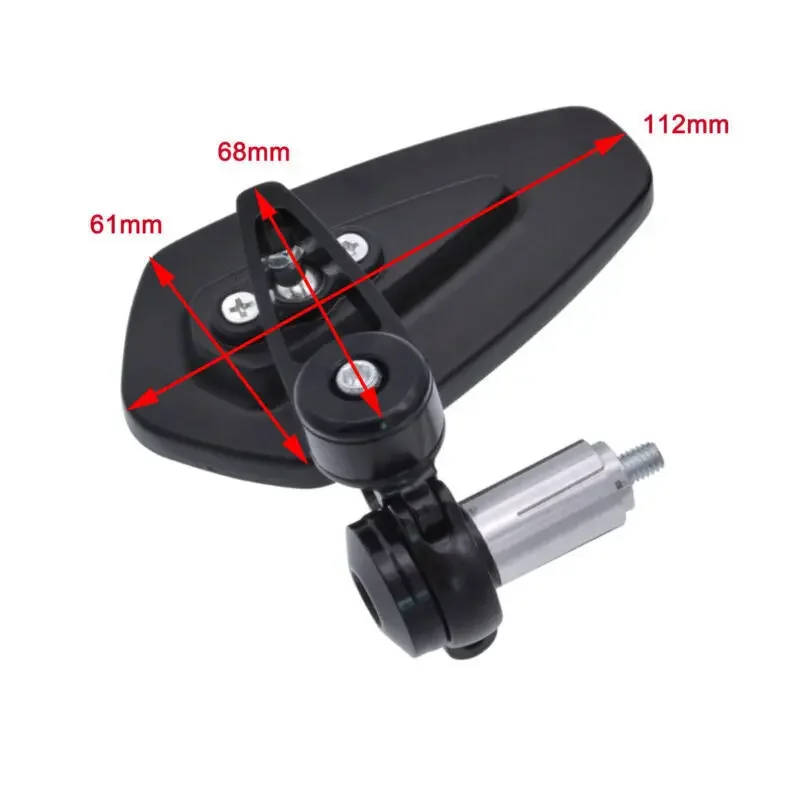 1 Pairs 7/8" Universal Motorcycle Bar End Rearview Mirrors Rear View Handle Side Mirrors Oval Aluminum for Suzuki Honda Yamaha image 6