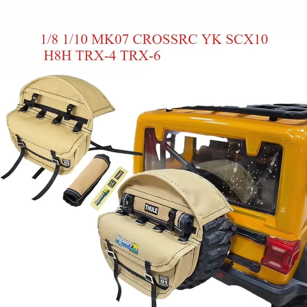 

1/10 & 1/8 Simulation Emotion Parts Spare Tire Cover Decorative Backpack for MK07, CROSSRC, YIKONG, SCX10, H8H, etc.