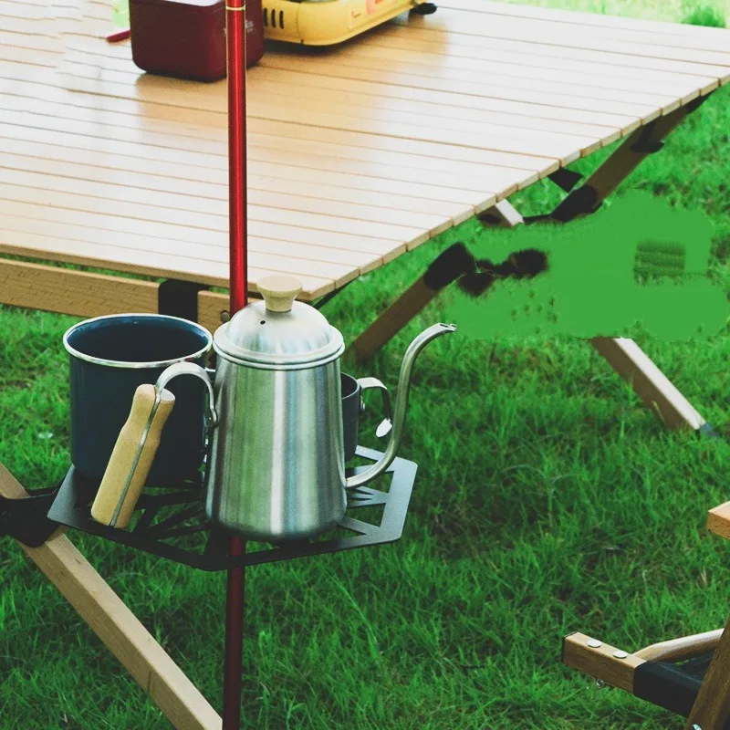 

Вешалка для фонаря, держатель для чаши для кемпинга, портативный многофункциональный поднос для чаши, поднос для хранения чашек с водой, стеллаж для хранения столовых приборов для света