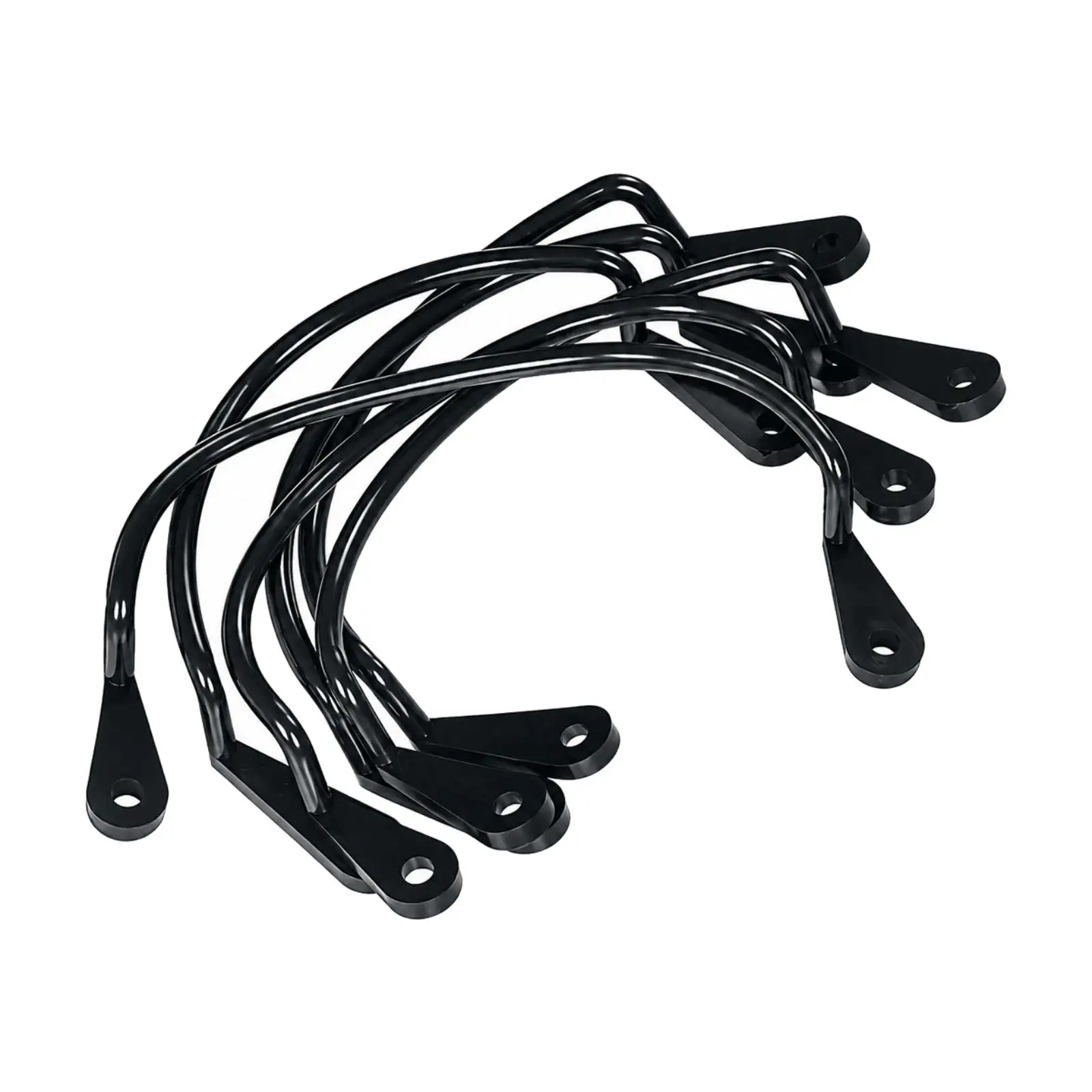6 Pieces Billiard Table Pocket Net Support Bracket Professional Black Metal Pocket Support Bracket with Screw Hole