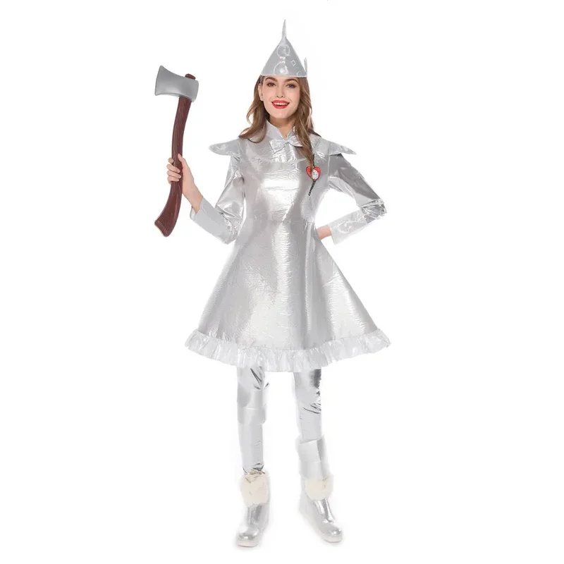 Una lettiera degli orsi per adulti Halloween Carnevale Festa Mago di Oz Costume Cosplay Natale Masquerade Anime argento Tin Ma 2025 Nuovo
