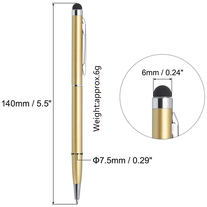 멀티 컬러 금속 볼펜, 0.7mm 블랙 잉크 롤러 펜, 섬유 포인트 스타일러스, 새겨진 선물, 무료 커스텀 로고, 2 in 1, 50 개/로트