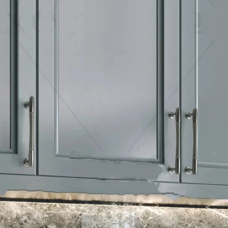 Modern wardrobe European style cabinet door Modern minimalist zinc alloy solid electroplating small waist handle