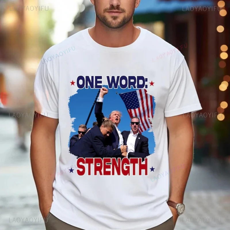 Make America Great Again 2024 Printed Tshirt I Stand with Trump Woman Man High Quality Cotton Tops Tee Shirt Donald Trump Fight