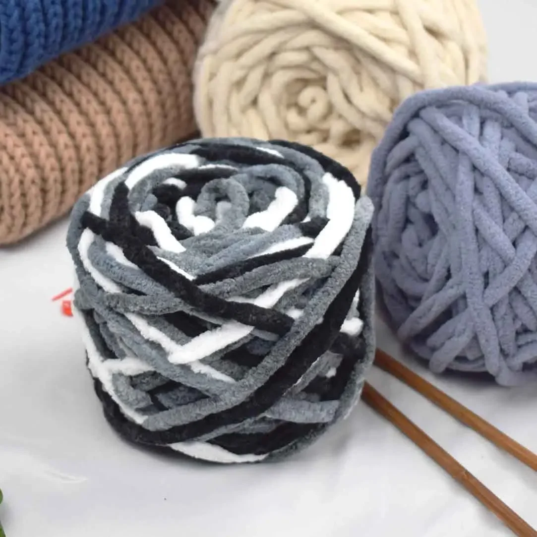 100g/ball Soft Milk Cotton Blends Polyester Blended Chenille Wool Yarn Chunky for Hand Knitting DIY Crochet Hat Scarf Thread Fur