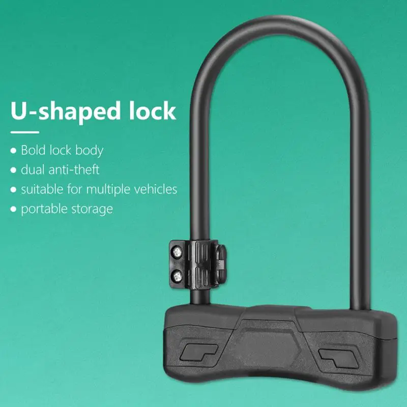 قفل الدراجة النارية، أقفال شديدة التحمل ومضادة للسرقة، لوازم ركوب الدراجات لمقود الرف والتنقل والسفر والمدرسة الخارجية للبالغين #3
