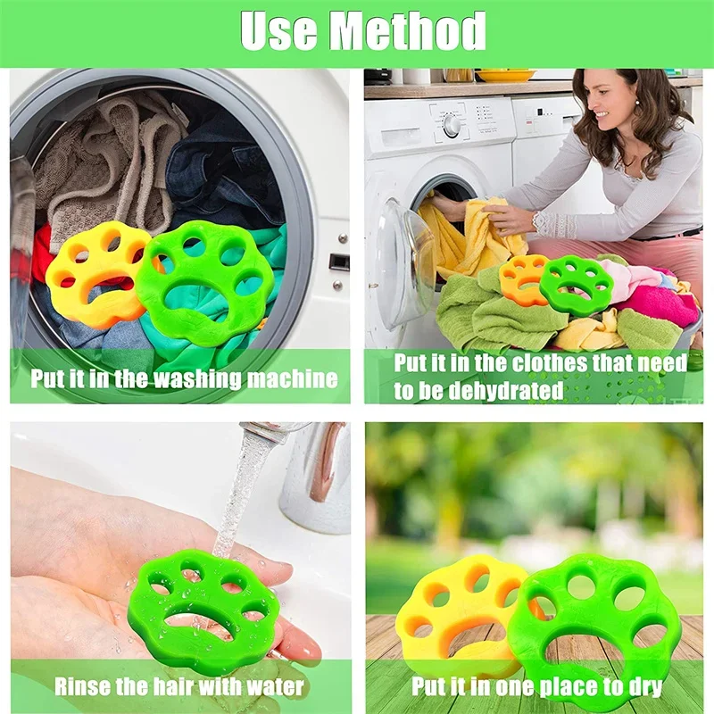 Pet Hair Remover Washing Machine Hair Remover Reusable Cat Dog Fur Lint Hair Remover Clothes Dryer Cleaning Laundry Tools