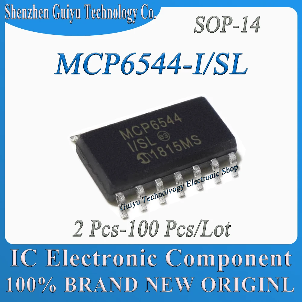 2Pcs-100Pcs/Lot MCP6544-I/SL MCP6544-I MCP6544 MCP SOP-14 IC Chip