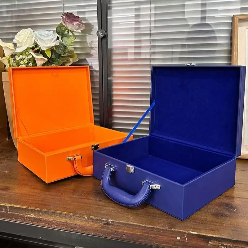Confezione regalo universale Confezione in pelle di fascia alta Custodia flip cover portatile Modello in pelle Confezione regalo Puntelli