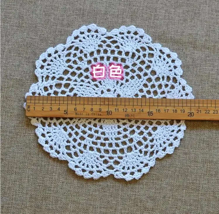 18Pcs 8 Inch Doilies Crochet Round Lace Doily Handmade Placemats 100% Cotton Crocheted Coasters Pack of 18 colorful