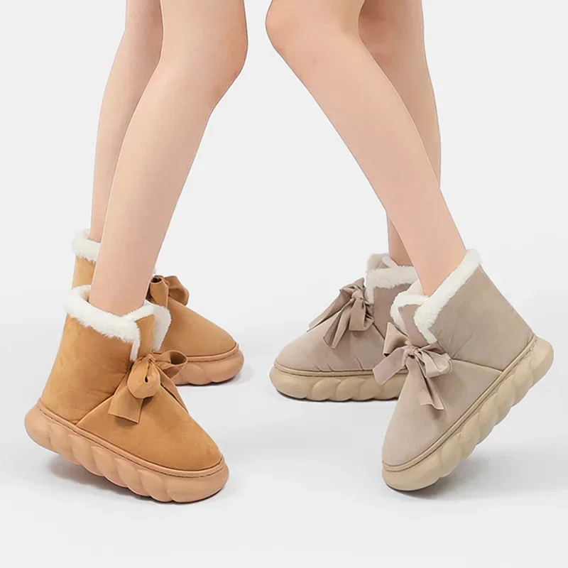 2025 New Winter Fur Snow Boots Women Luxury Thicken Plush Cotton Padded Shoes Woman Platform Lightweight Ankle Boots Botas Mujer image 6