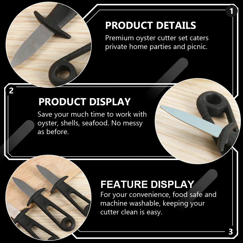 

24pcs Oyster Knife Set Shucking Tool Opening Seafood Shellfish Kitchen Accessory Non Slip Handle Ergonomic Design Food