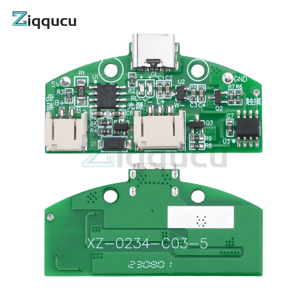 TYPE-C Desk Lamp Circuit Board USB Charging Infinitely Dimmable LED Night Light Control Module Charging Touch Bi-Color Board